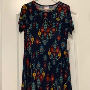 NWT LuLaRoe Carly - Slinky Fabric Ikat Print